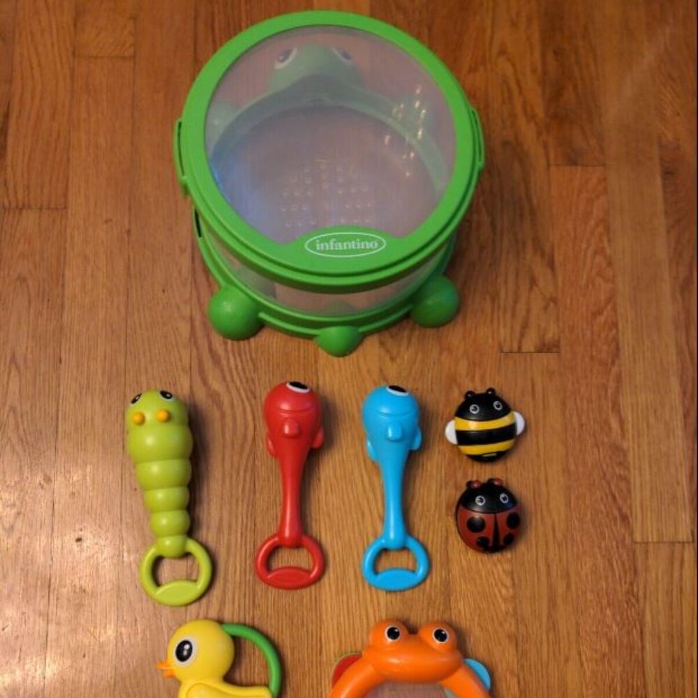 Infantino Turtle Cover Band 8 Piece Percussion Drum Musical Music Set
